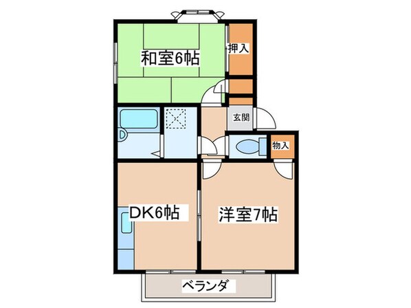 コーポ朝倉　Ａの物件間取画像